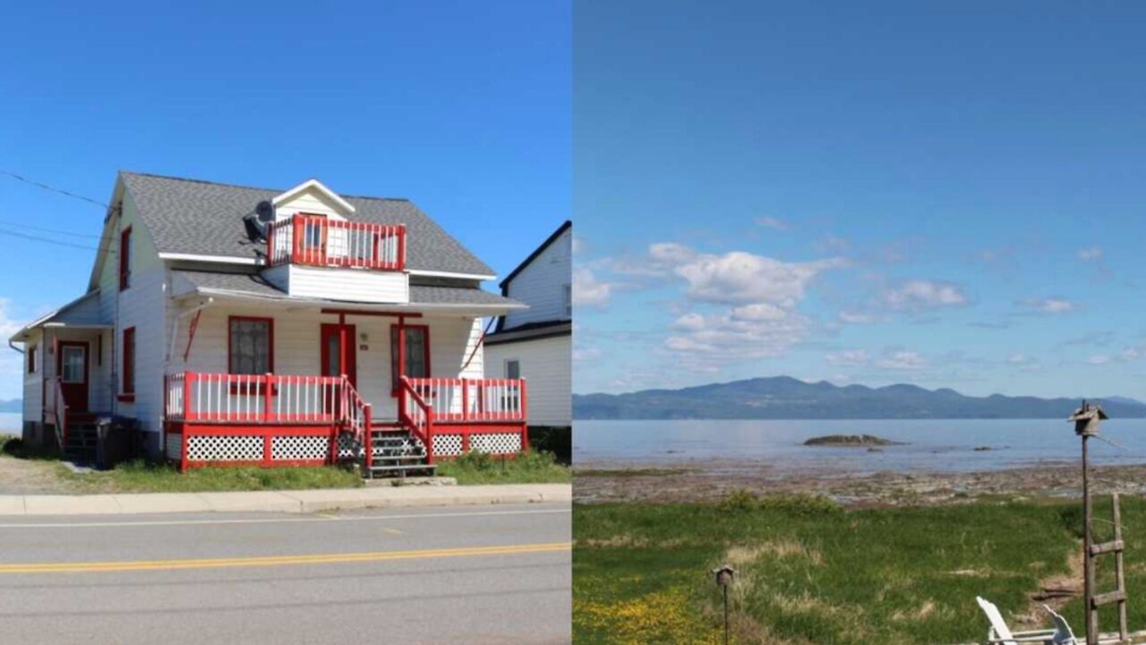 Ce chalet à vendre au Québec coûte moins de 180 000 $ et a le fleuve dans sa cour arrière