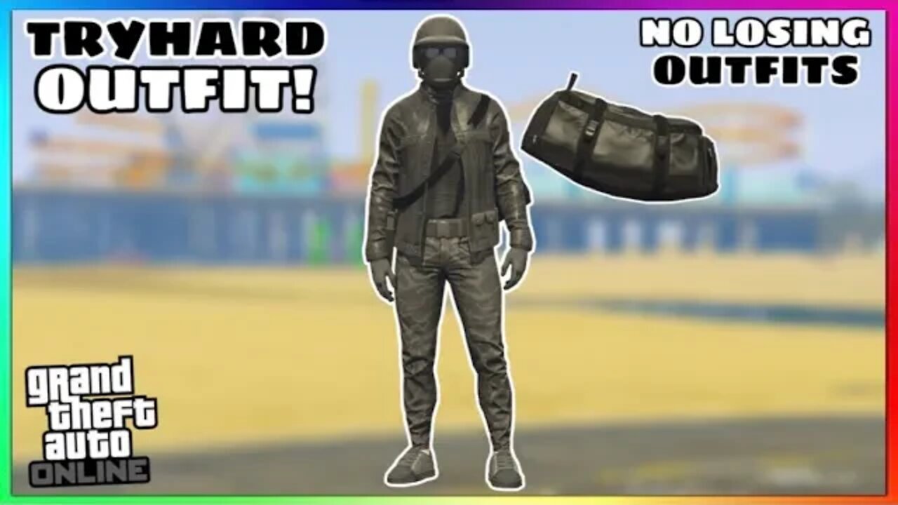 All Black Arsen Y Invisible Torso Duffel Bag Glitch Tryhard Modded Outfit (GTA Online)