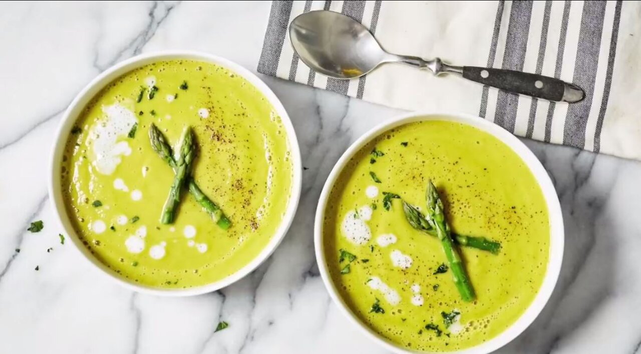 Immunity Boosting Recipe ASPARAGUS SOUP easy vegan recipe