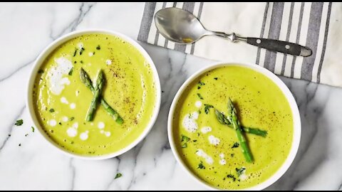 Immunity Boosting Recipe ASPARAGUS SOUP easy vegan recipe