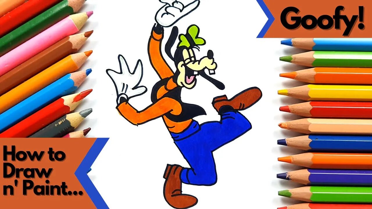 How to draw and paint Disney Goofy