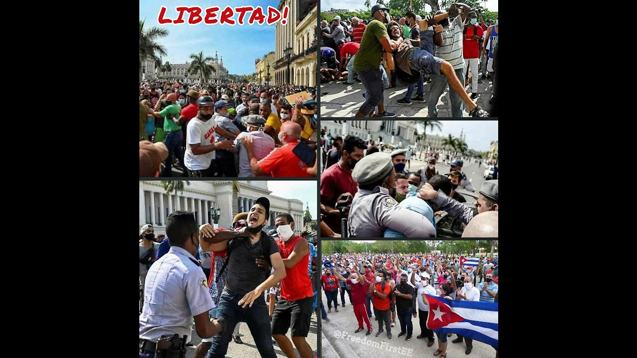 Protesters Chant For Liberty In Cuba