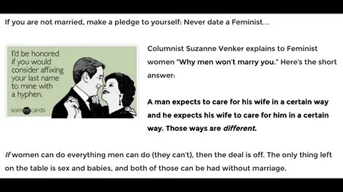 NEVER Marry a Feminist