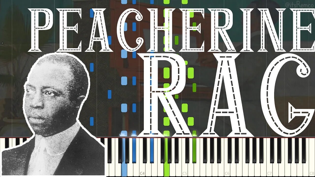 Scott Joplin - Peacherine Rag 1901 (Ragtime Piano Synthesia)