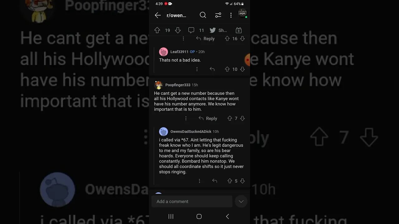 Owen Benjamin doxxxed and other Reddit comments