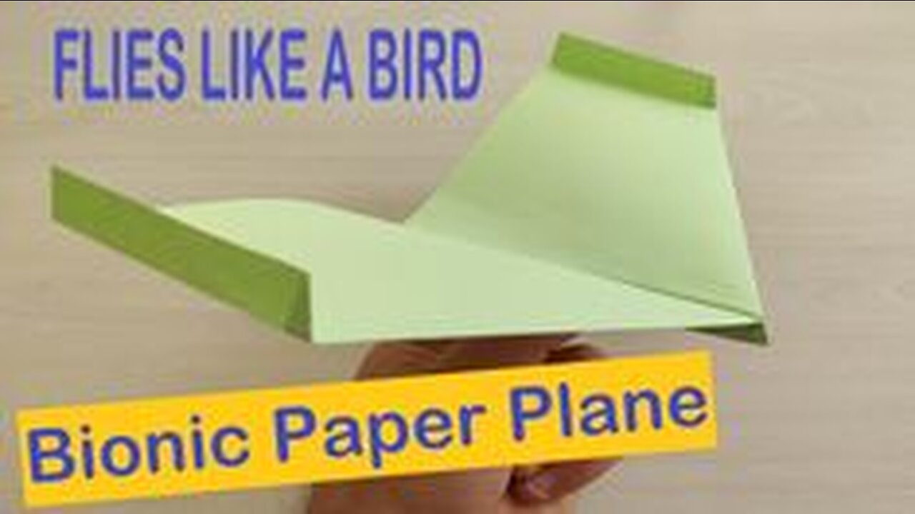 How To Make BIONIC Paper Airplane That Flies Like A Bird