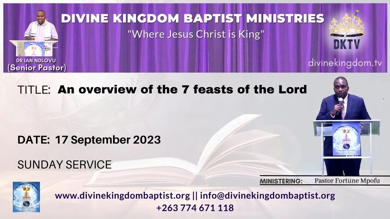 An overview of the 7 feasts of the Lord | Dr. Ian Ndlovu | 17 September 2023