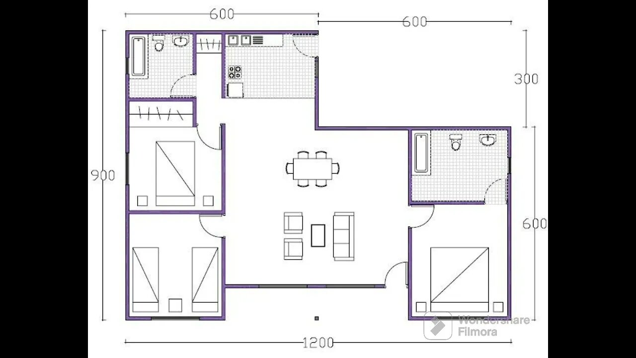 planta baixa12x9/3quartos