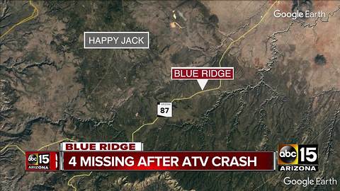 4 missing after ATV crash near Payson