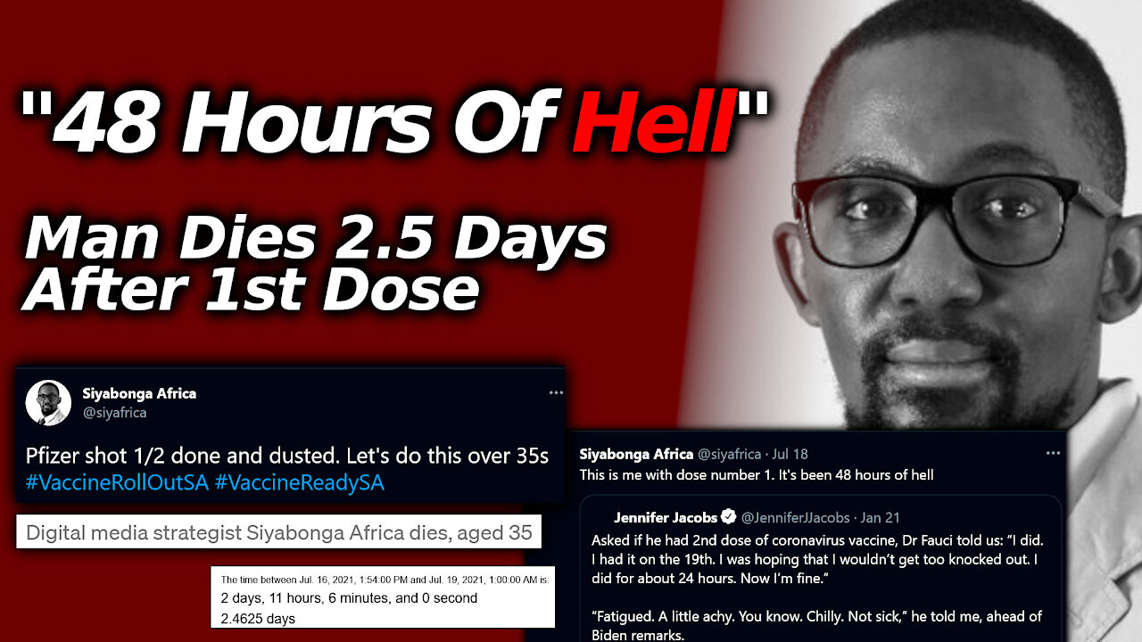 RIP Siyabonga Africa : Man Tweets He's Been Suffering For 2 Days After 1st Dose, Dies Soon After