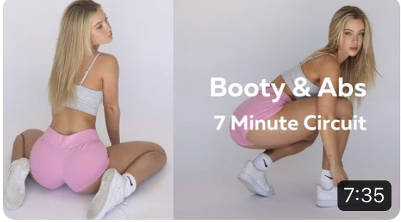 At Home Booty & Abs Circuit | 7 Minutes