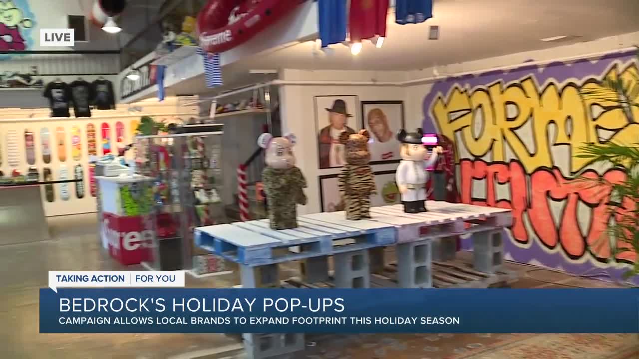 Bedrock's holiday pop-ups