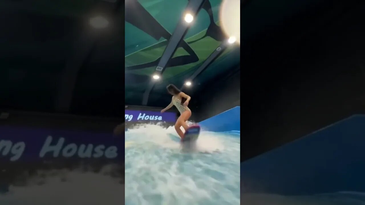 Hot Chinese Girl Shows How To Surf On Speed River