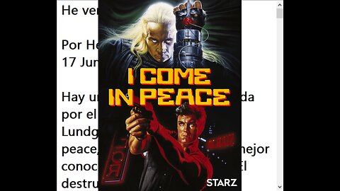 I COME IN PEACE (1990) SARA OTEO AMATLÁN / ALANISO / SECTA EXTRATERRESTRE OVNI