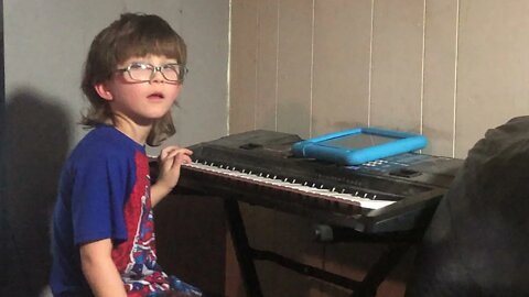 Happy birthday on keyboard 6 years old