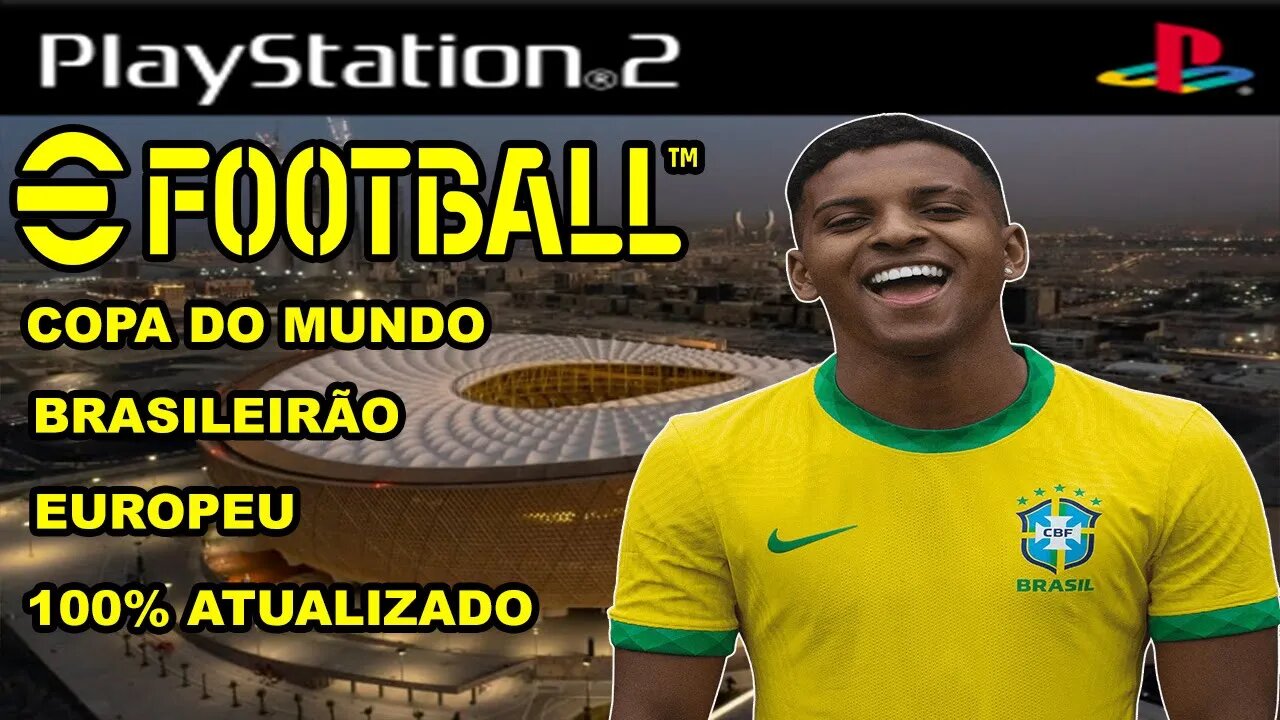 PES 2023 PS2 BRASILEIRÃO E COPA DO MUNDO 100% ATUALIZADO NARRAÇÃO INCRÍVEL !