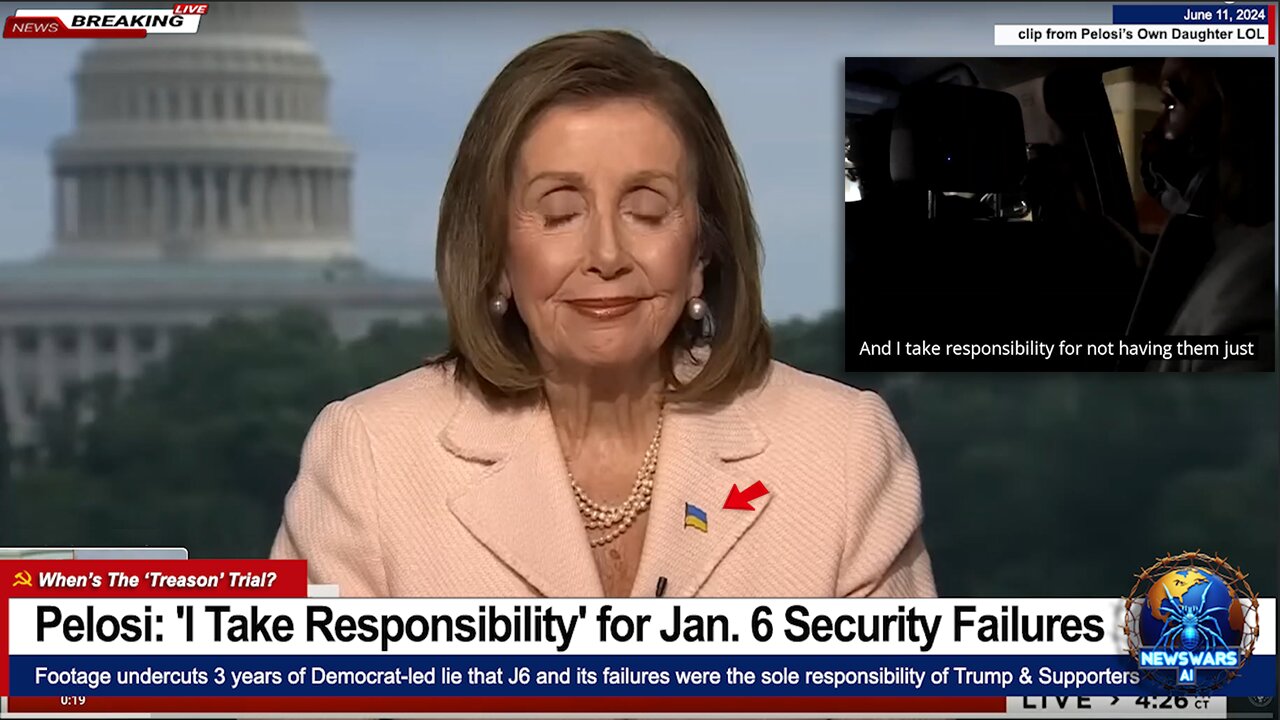 Pelosi: 'I Take Responsibility' for Jan 6th Security Failures (Blames Trump On MSNBC Minutes Later)