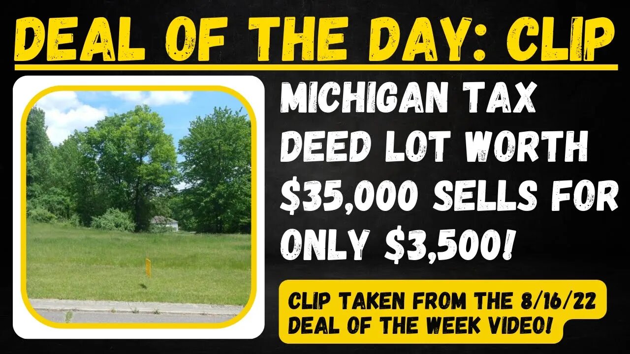 Tax Deed Land sells for 10% Value! $3500 buys $35,000 Lot... Tax Auction Review!