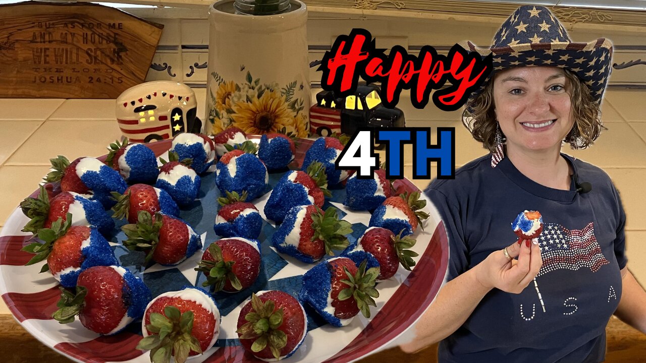 How to make White chocolate covered Strawberries Patriotic a 4th of July favorite