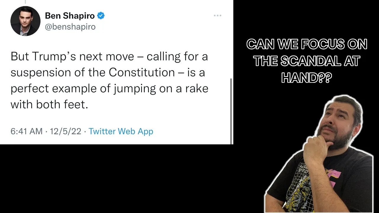 Can We Focus on the Scandal at Hand?? #benshapiro #donaldtrump #elonmusk #twitter #filedump