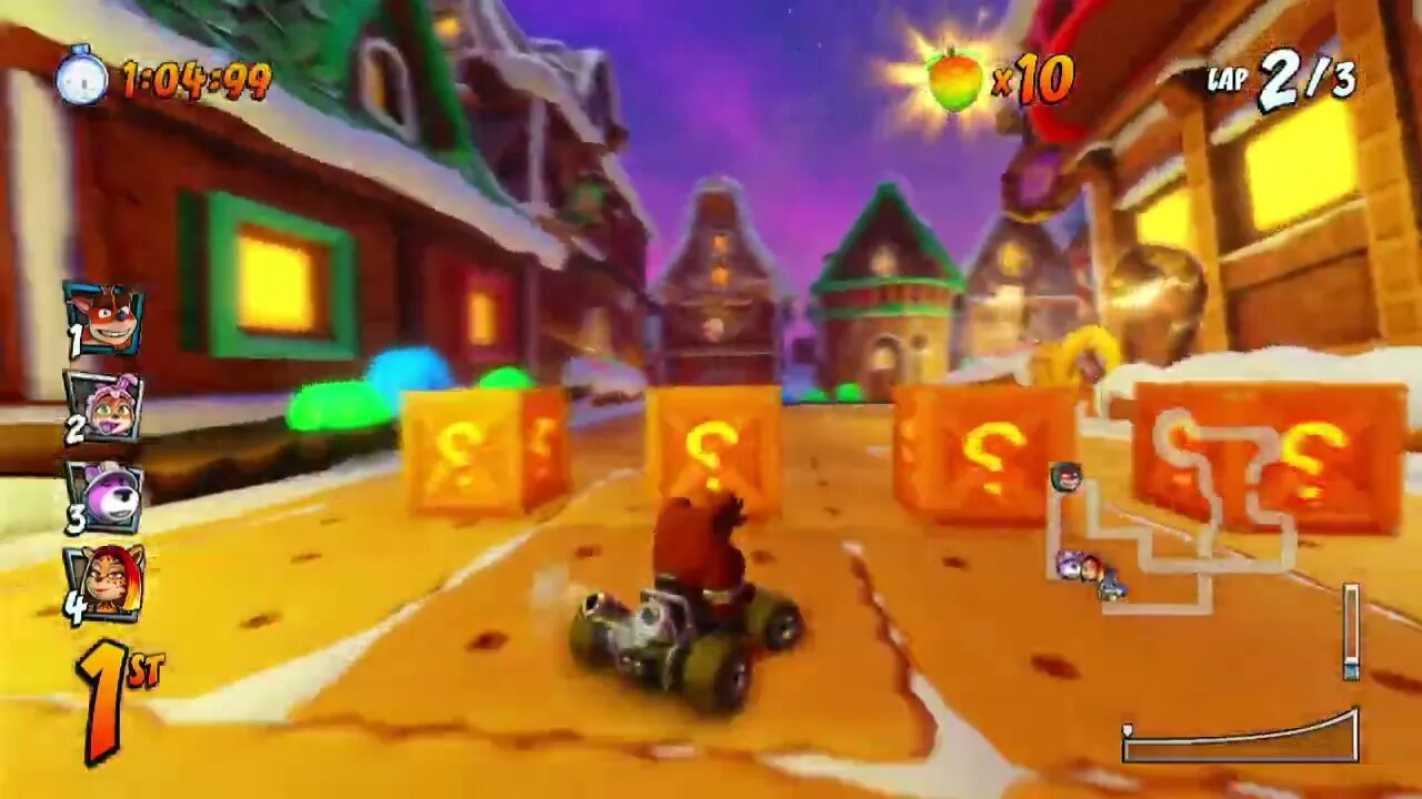 Gingerbread Joyride Mirror Mode Gameplay - Crash Team Racing Nitro-Fueled