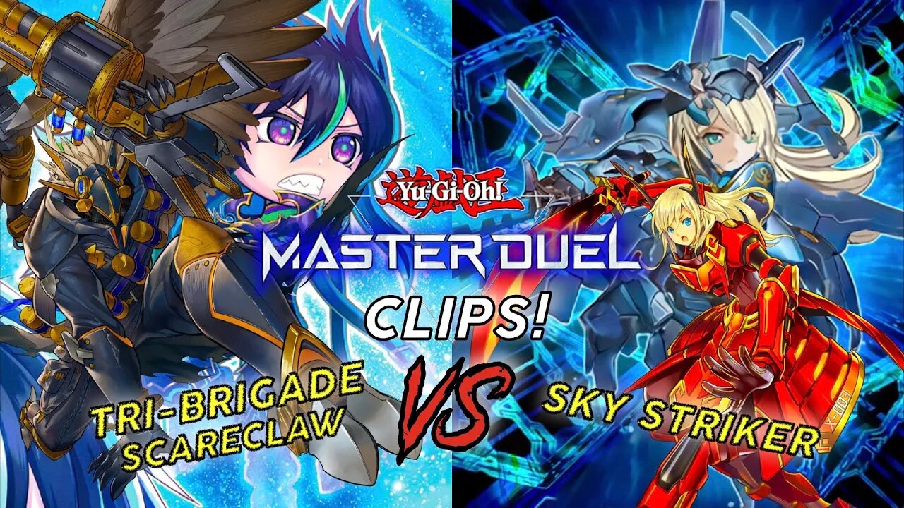 TRI-BRIGADE SCARECLAW VS SKY STRIKER | MASTER DUEL GAMEPLAY! | YU-GI-OH! MASTER DUEL CLIPS!