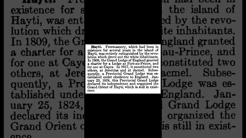 Hayti: Encyclopedia of Freemasonry By Albert G. Mackey