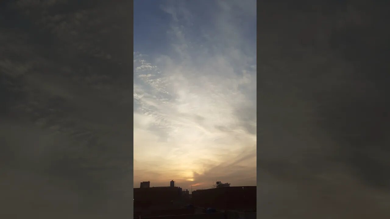 Attractive sunset view in clouds #sunset #evening #clouds #lahore #awesome