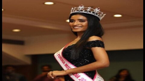 Miss India Runner-up Manya Singh Cat Walk in Black Dress