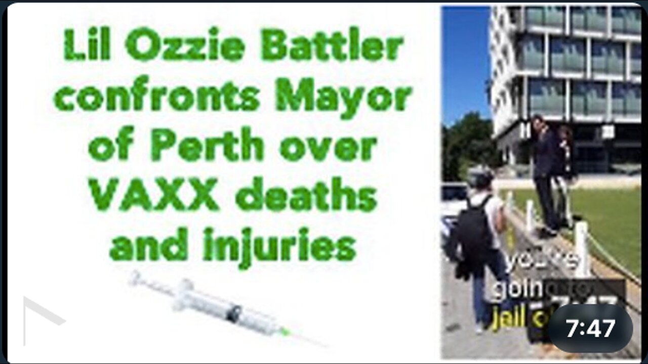 Lil Ozzie Battler confronts Mayor of Perth over VAXX deaths and injuries 💉☠️