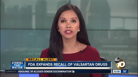 FDA expands recall of Valsartan drugs