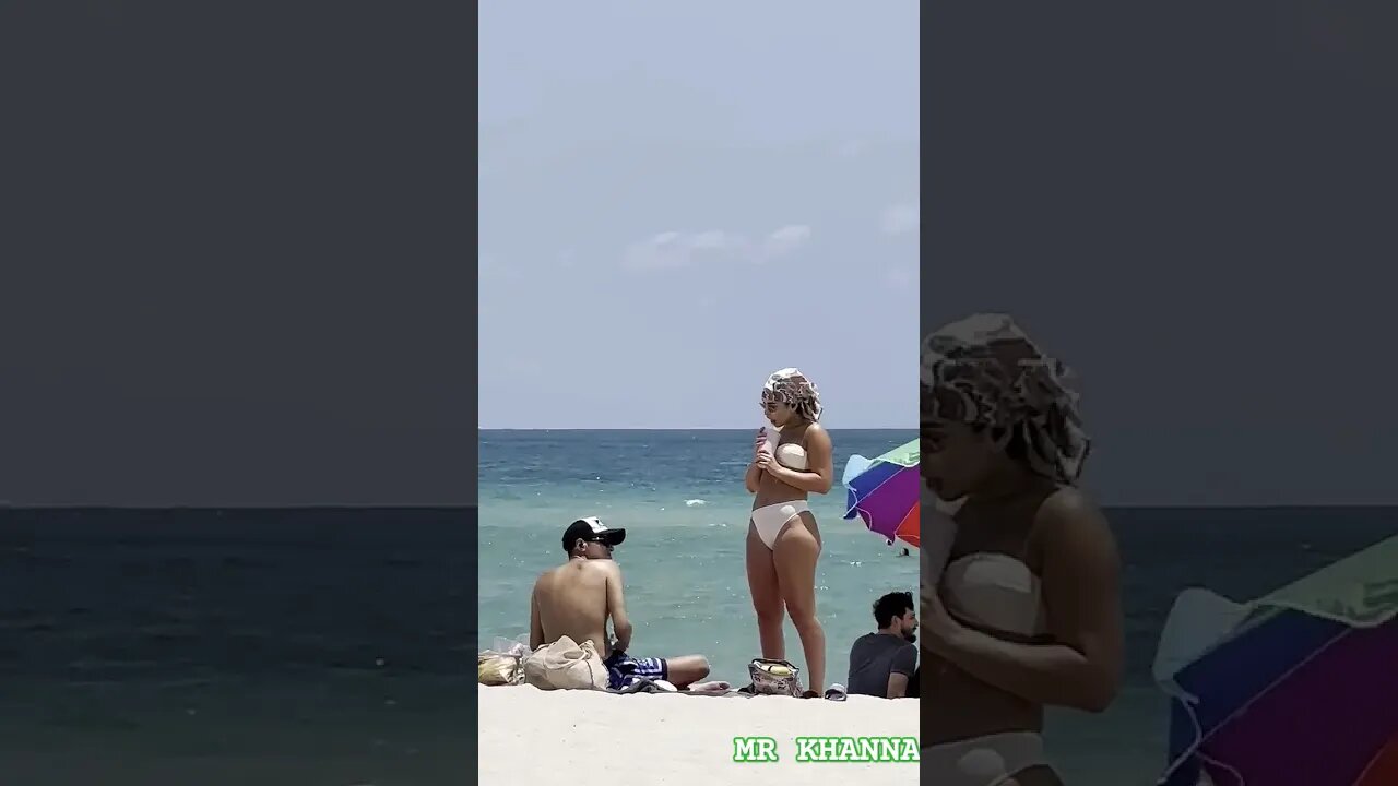 Chilling at Miami beach#trending #entertainment