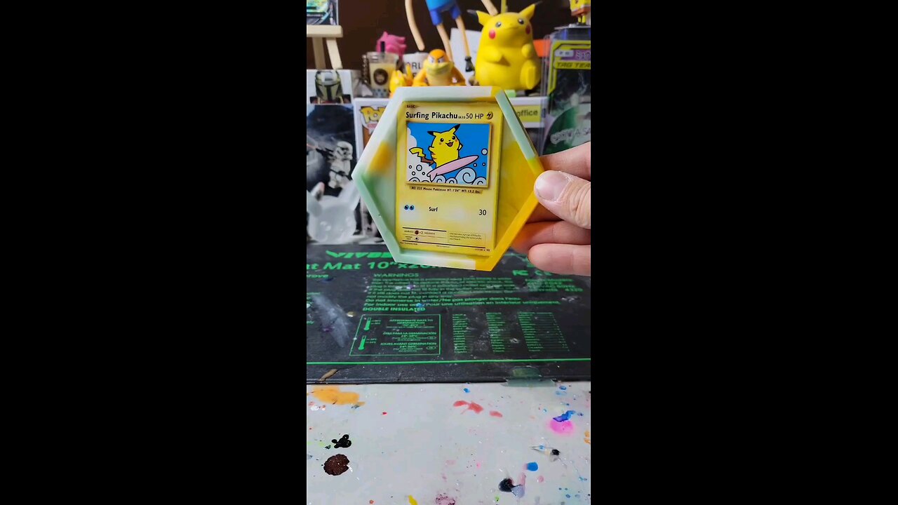 Surfing Pikachu Pokemon TCG Coaster!