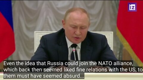 President Putin: "They refused our suggestions for Russia to join NATO alliance"