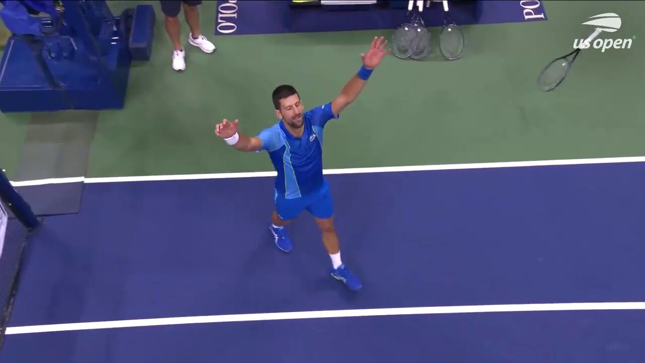 NOW - Novak Djokovic wins the U.S. Open men's singles final and his 24th grand slam title.