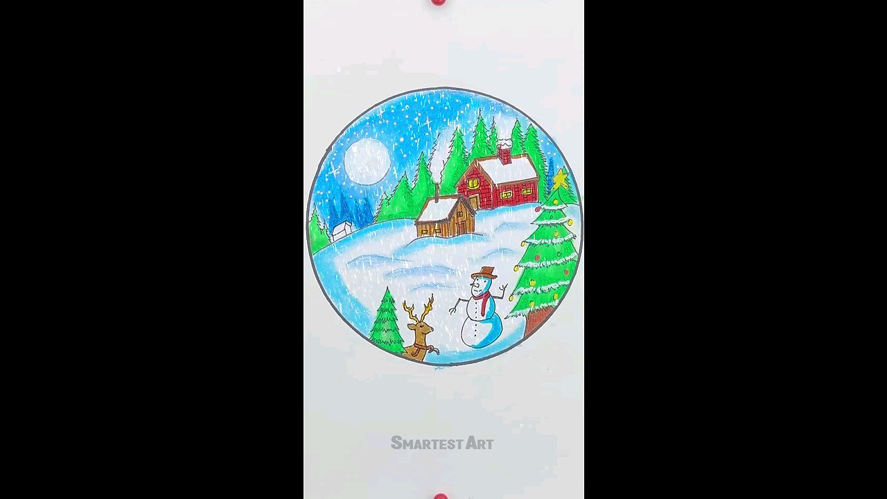 A very Merry Christmas Drawing #art #snowfall #christmas