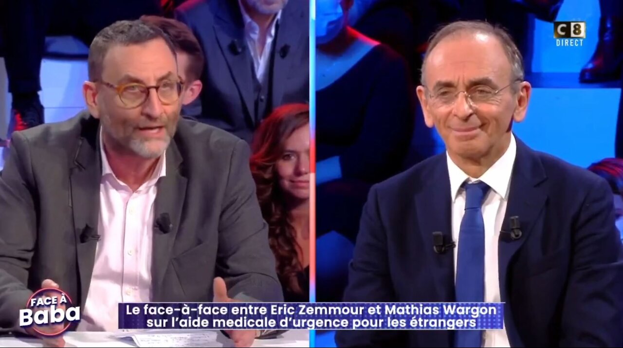 Vidéo 11/12 - Éric Zemmour répond à Mathias Wargon (invités à Face à Baba sur C8 le 16 décembre 2021)