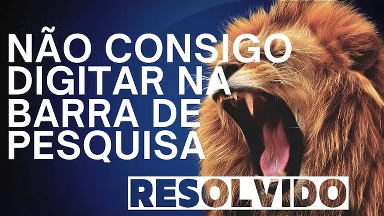 [RESOLVIDO] WINDOWS 10-NÃO CONSIGO DIGITAR NA BARRA DE PESQUISA