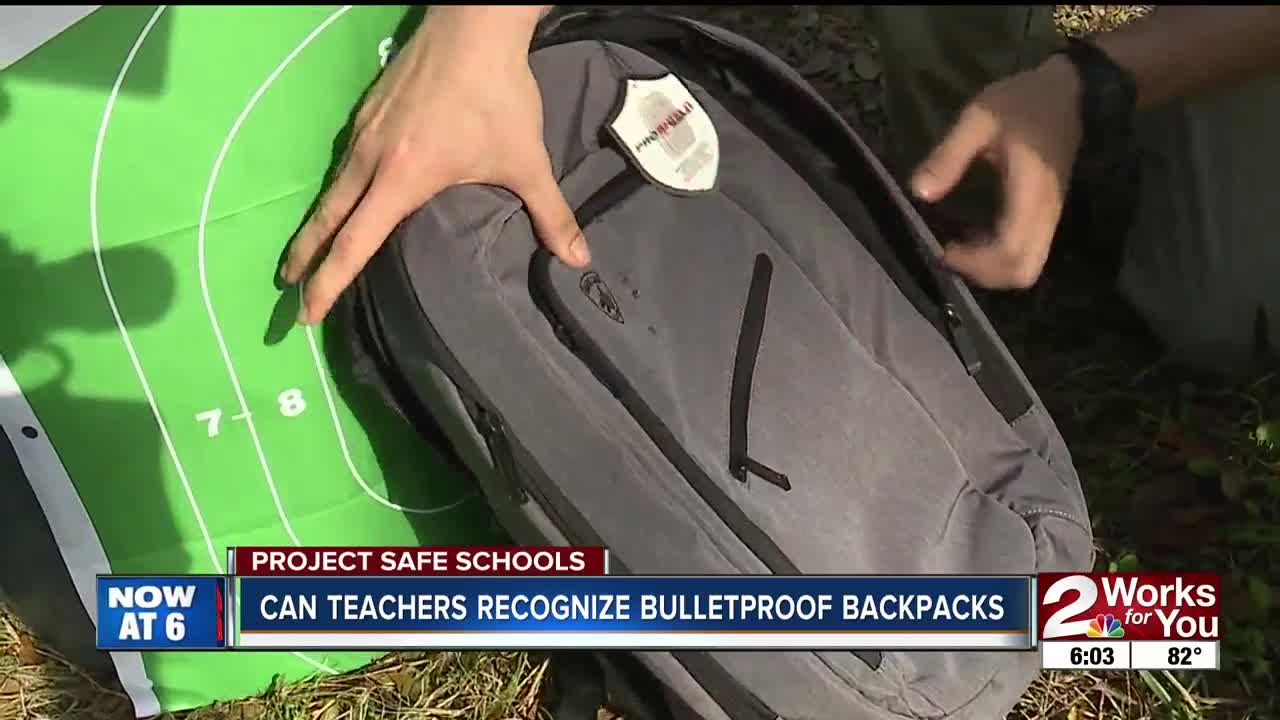 Can teachers recognize bulletproof backpacks