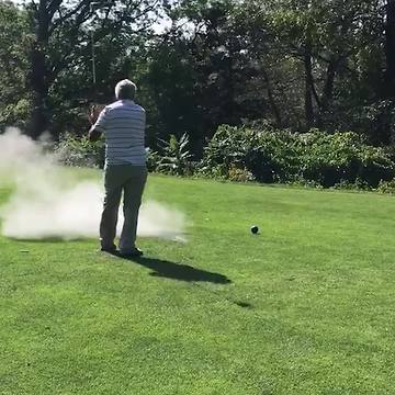 Golfer Gets Pranked By Exploding Golf Ball
