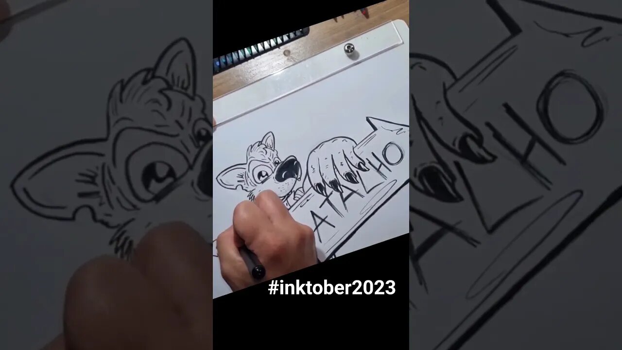 Lobo Mau, inktober 2023 Prompt 03 Caminho #rodrigopilla #inktober #inktober2023