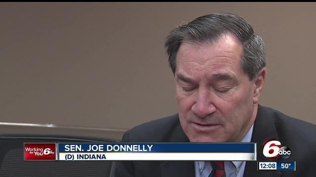 Indiana Senator Joe Donnelly says an ethics hearing is the right next move for Sen. Al Franken