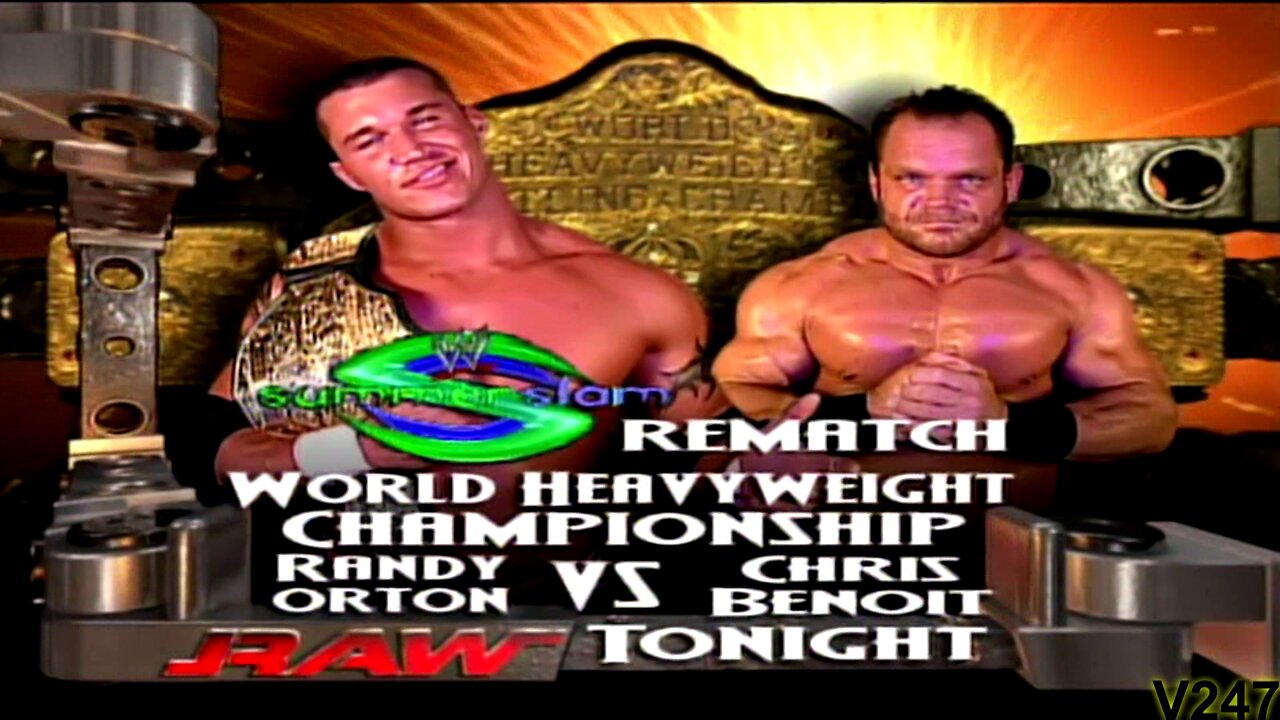 Randy Orton vs Chris Benoit RAW 8.16.04 Highlights