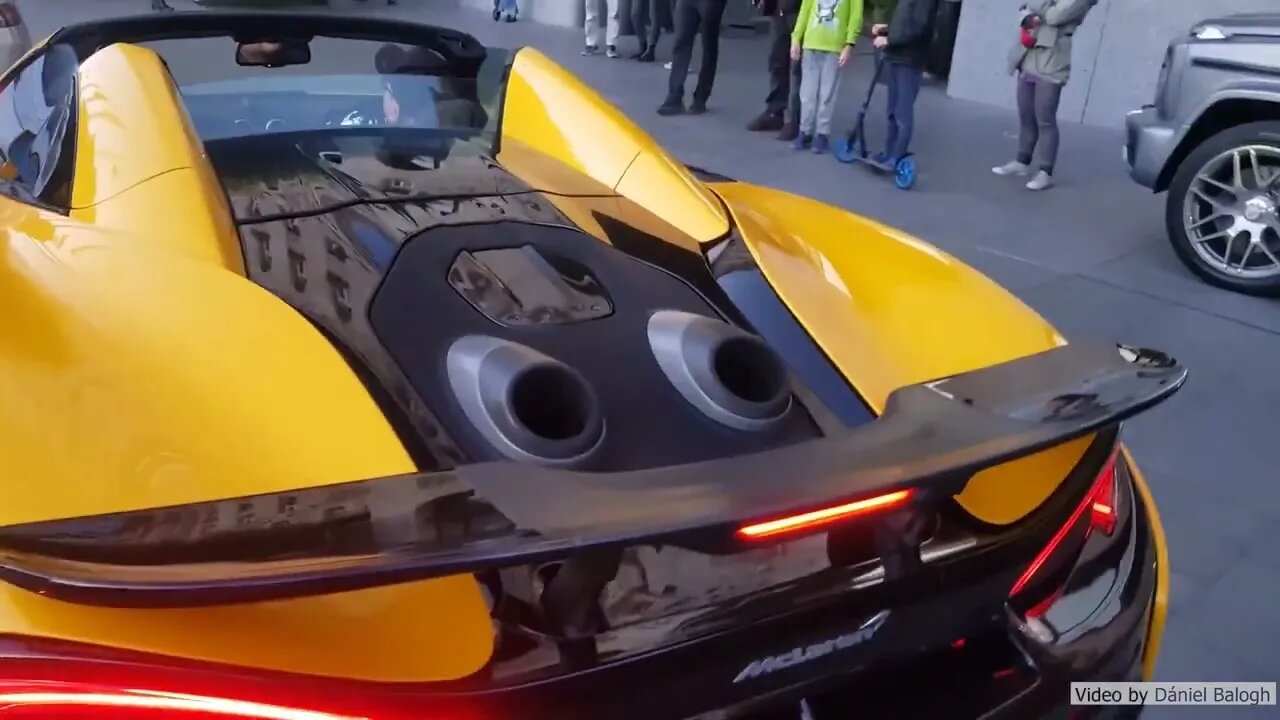 Yellow Mclaren exhaust