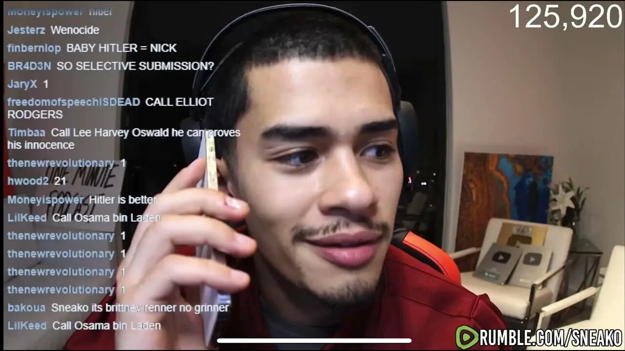 SNEAKO GETS A SPECIAL CALL ON STREAM