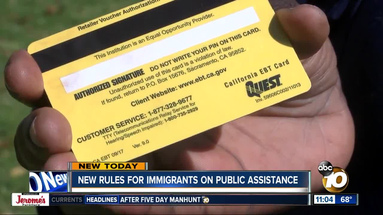 New rules for immigrants on public aid