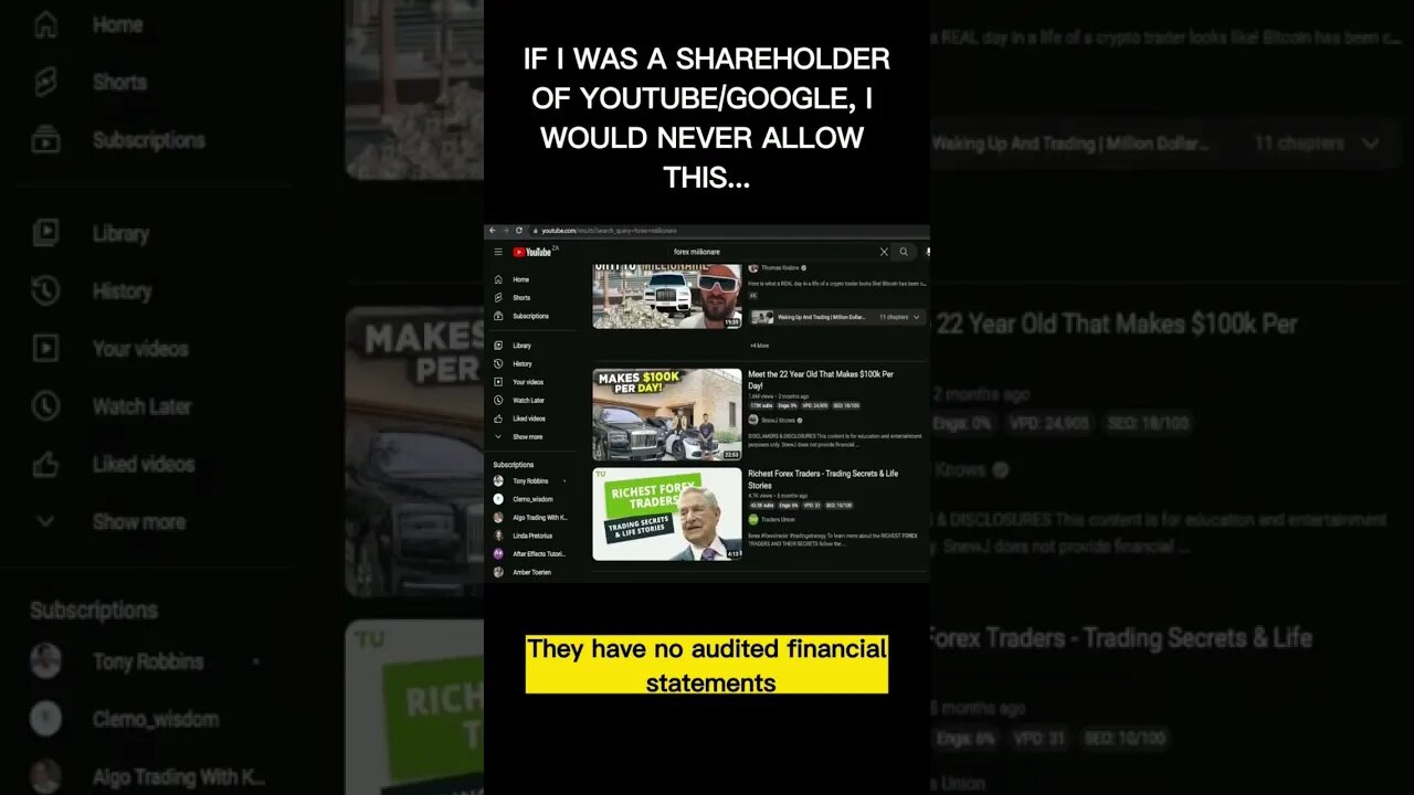 Don't Fall For These Trading Videos On YouTube/Google.