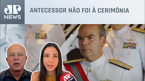 Motta e Amanda Klein analisam almirante Marcos Sampaio na Marinha