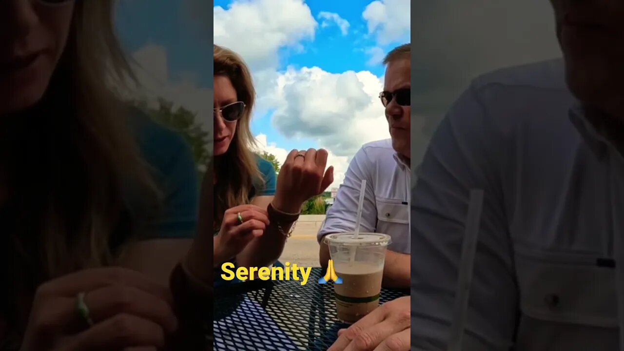 Tara reads her #serenityprayer bracelet￼.