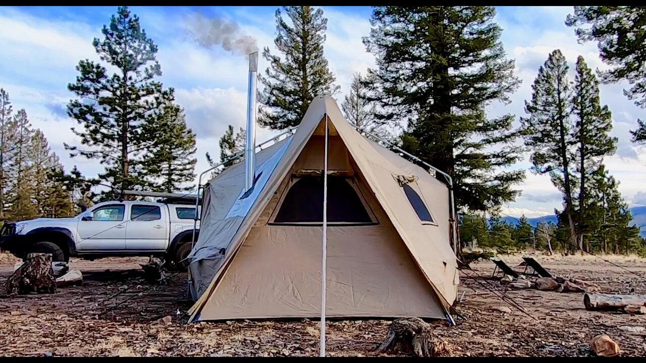 WINTER HAS RETURNED TO COLORADO - HOT TENT CAMPING AT 9,500ft - SNOWSTORMS APPROACHING